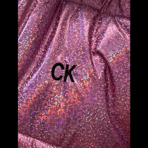 Girls Calvin Klein Pink winter coat fleece lining size 12-14 - Picture 3 of 8